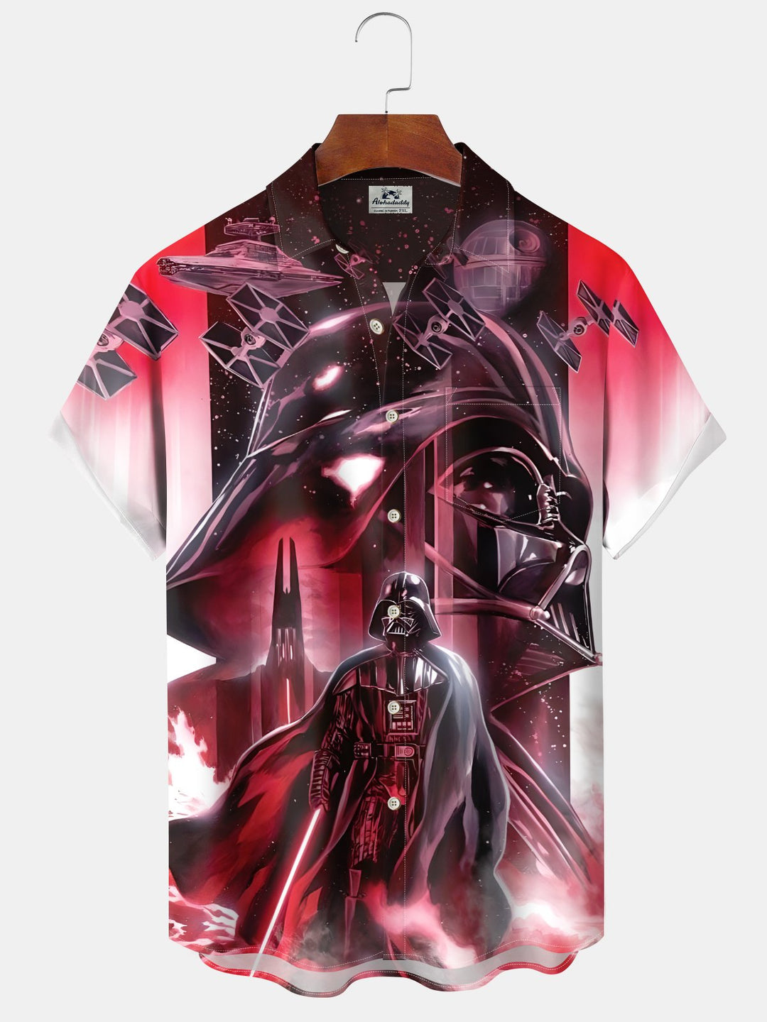 Alohadaddy Casual Star Wars Graphic Art Button Cardigan Pocket Stretch Polyester Men&