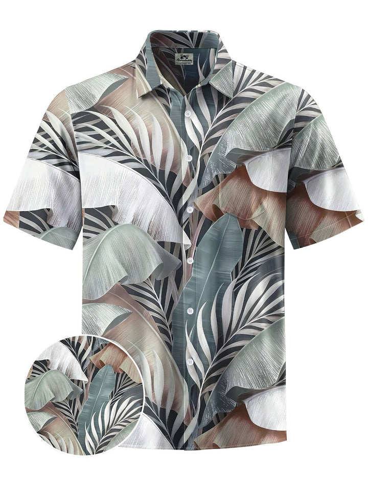 Alohadaddy® Hawaii Tropical Plant Leaves Print Moisture-wicking Men&