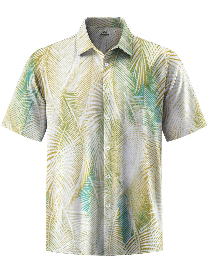 Alohadaddy® Hawaii Palm Leaf Art Print Chest Pocket Men&