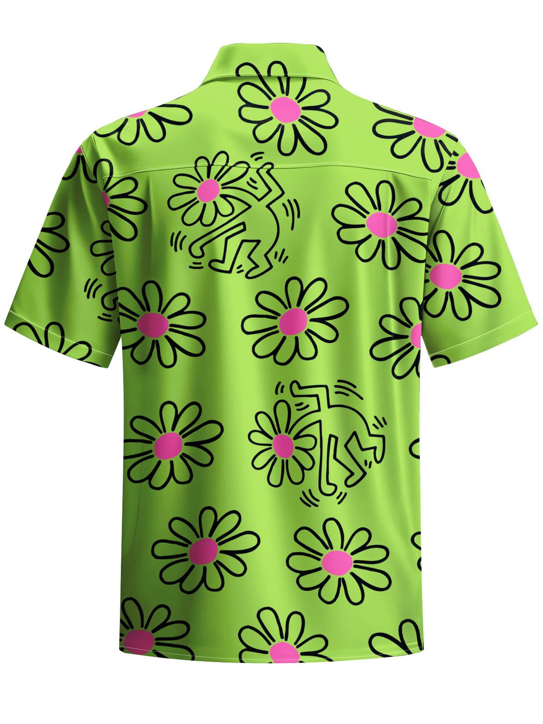 Alohadaddy® Hawaiian Floral Art Print Chest Pocket Mens Short Sleeve Shirts Big &amp; Tall