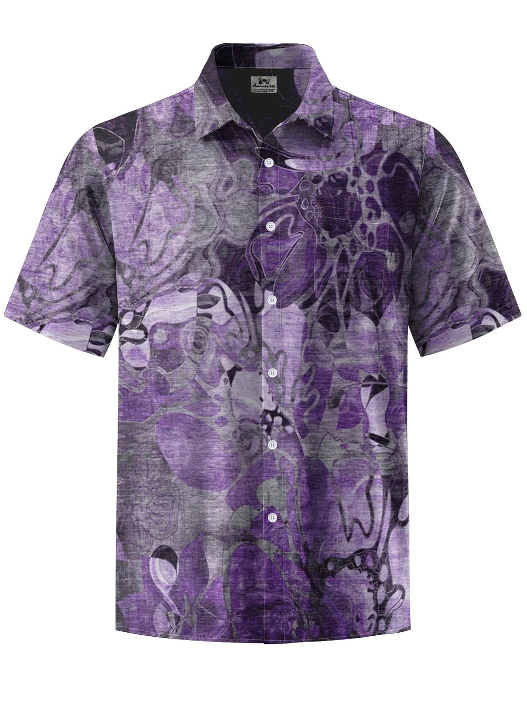 Alohadaddy® Vintage Abstract Dark Art Print Chest Pocket Men&