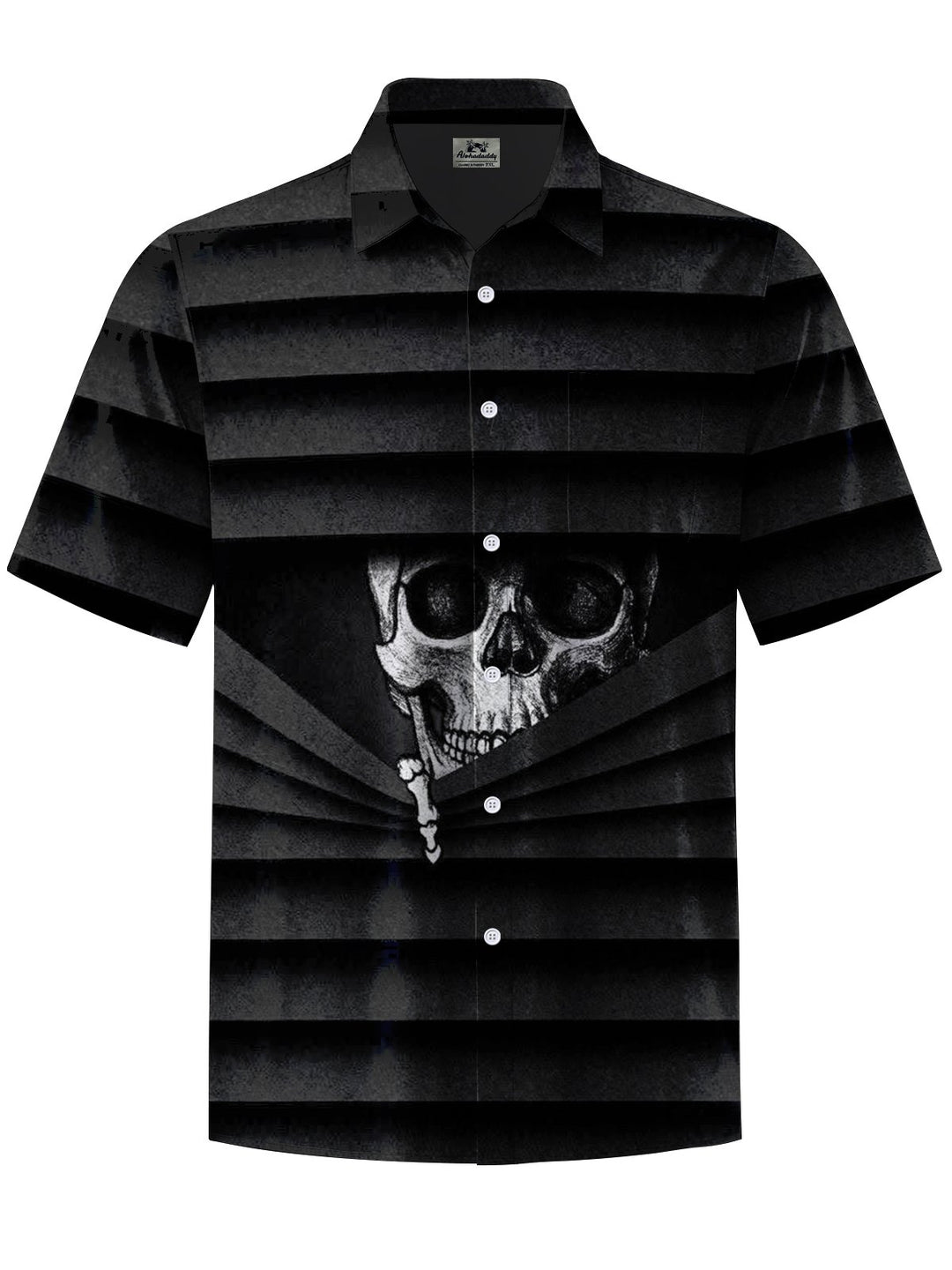 Alohadaddy® Halloween Skull Art Print Chest Pocket Men&