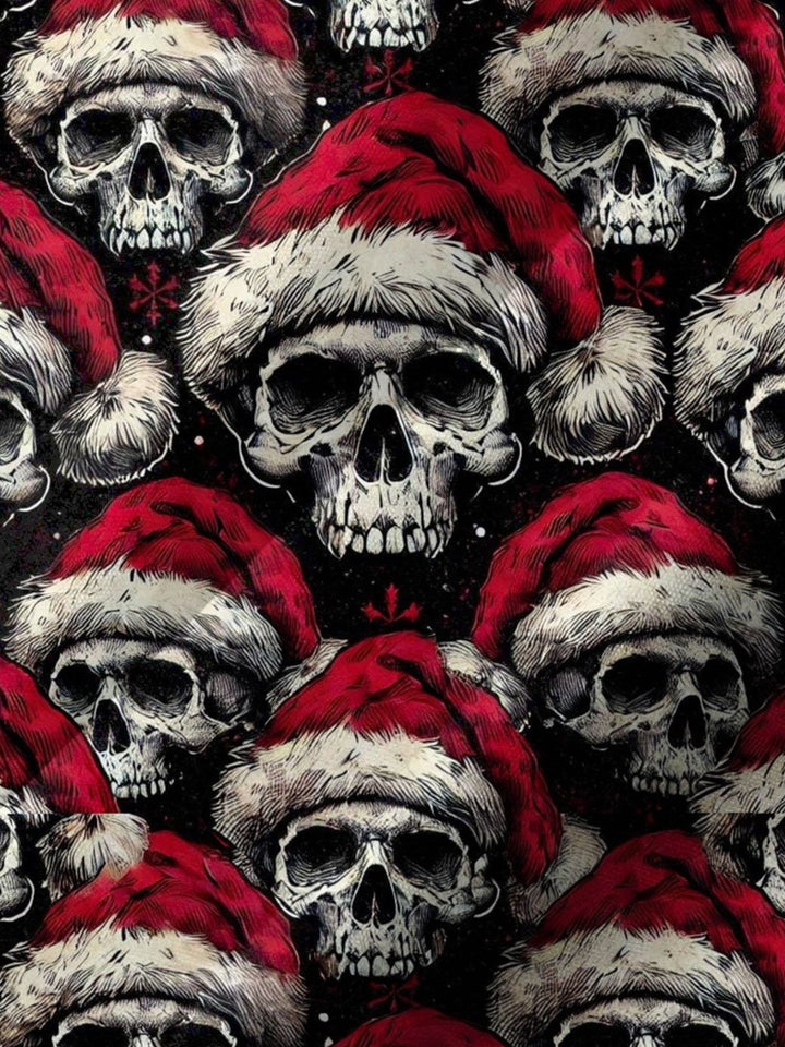 Alohadaddy® Holiday Christmas Skull Print Pocket Stretch Men&