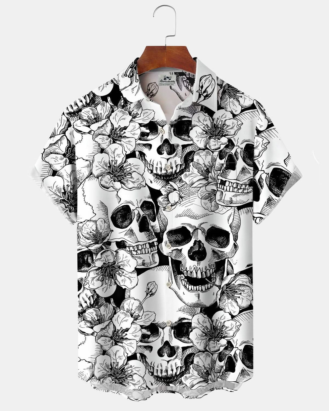Alohadaddy® Casual Skull Floral Print Pocket Stretch Men&