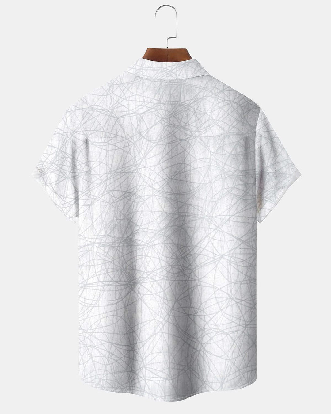 Alohadaddy® Casual Abstract Line Print Art Pocket Button Stretch Men&