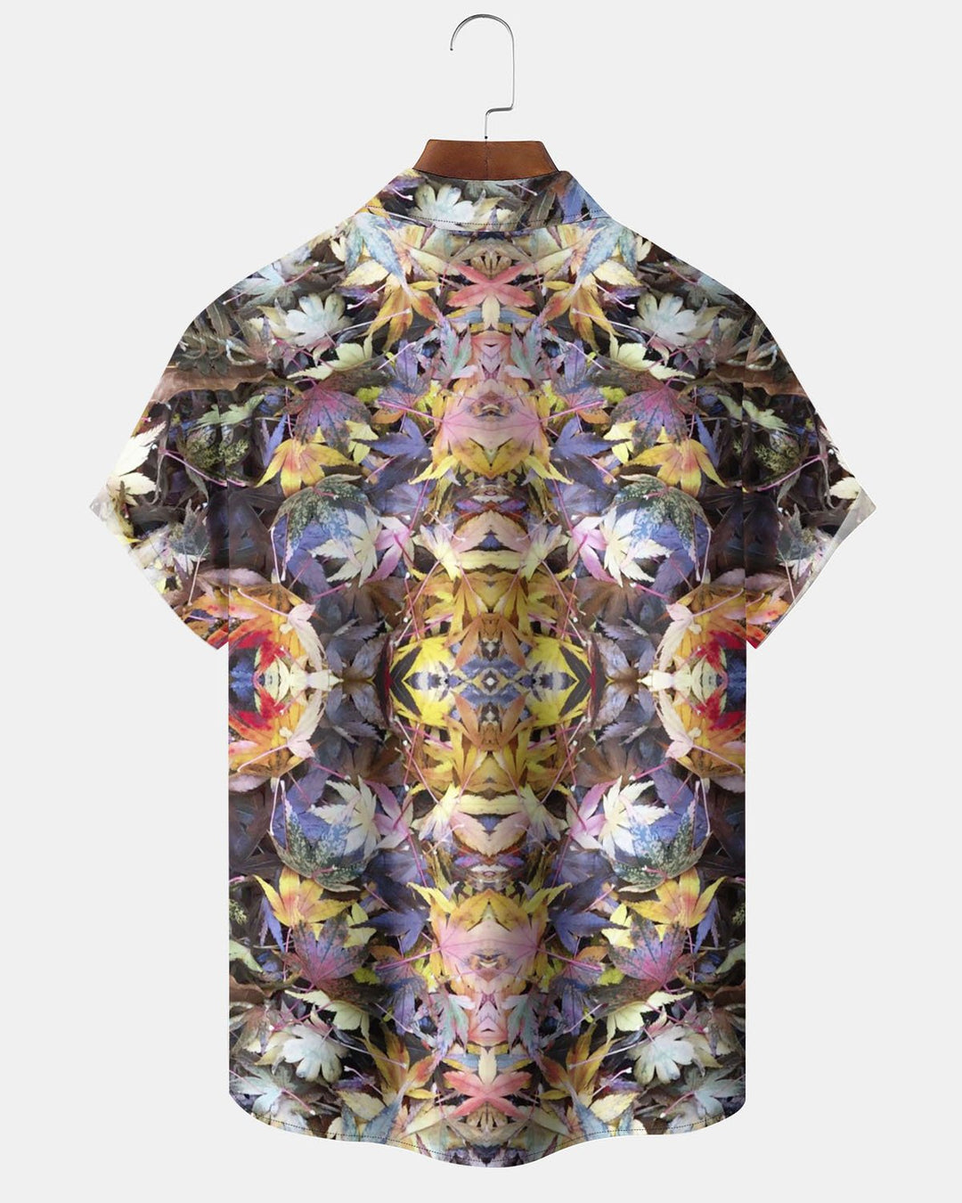 Alohadaddy® Hawaiian Kaleidoscope Print Art Pocket Button Stretch Men&