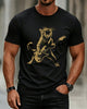 Alohadaddy® Casual Music Cat Print Short-Sleeve T-Shirt