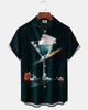 Alohadaddy® Men's Short-Sleeve Button-Down Shirt with Pocket  Vintage Cocktail Print