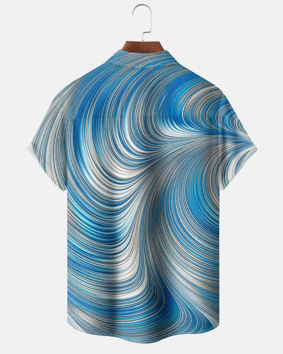 Alohadaddy® Men’s Short-Sleeve Button-Down Shirt Vintage Abstract Print with Pocket