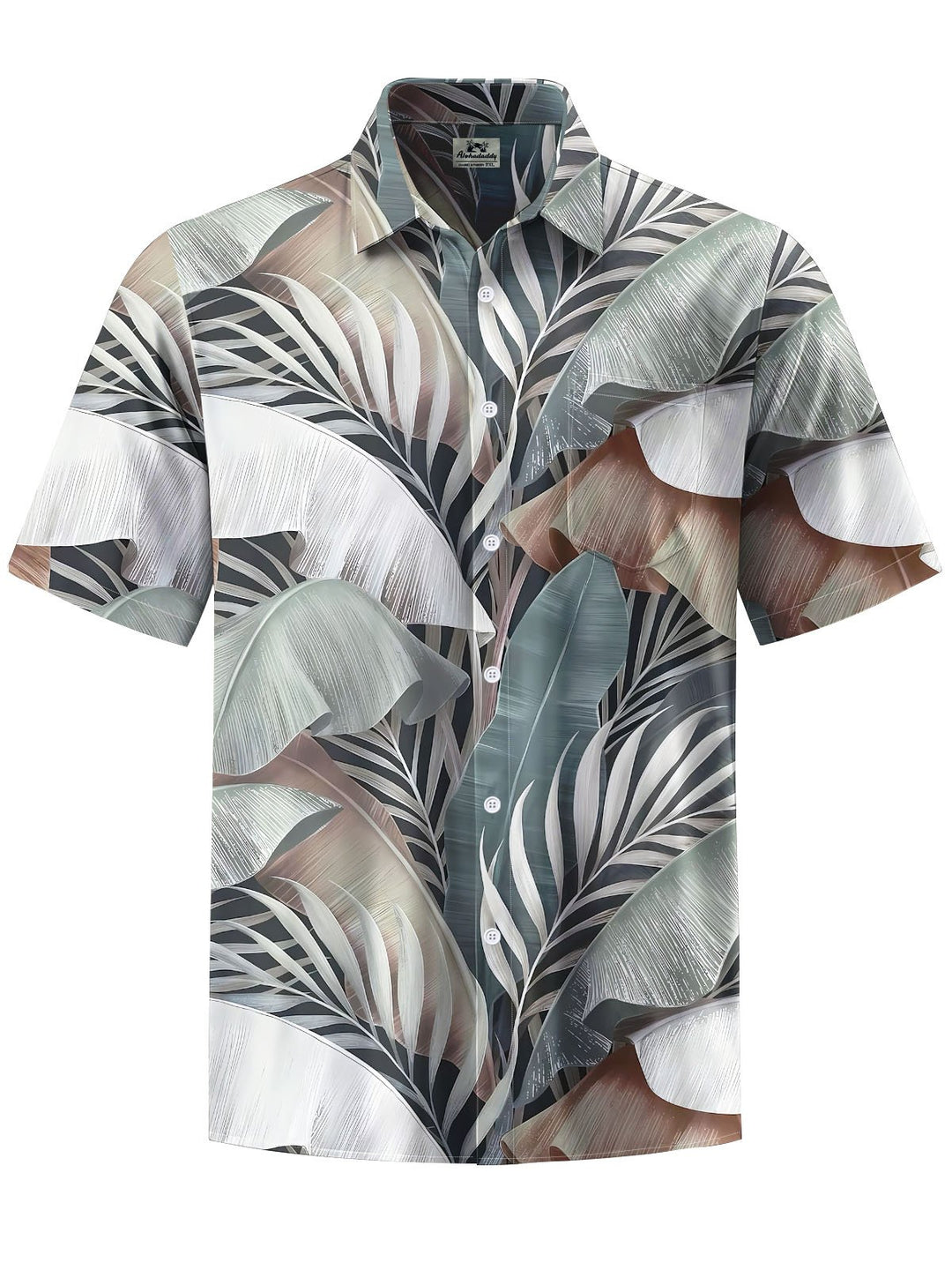 Alohadaddy® Hawaii Tropical Plant Leaves Print Moisture-wicking Men&