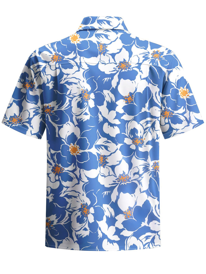 Alohadaddy® Hawaiian Hibiscus Flower Art Print Chest Pocket Men&