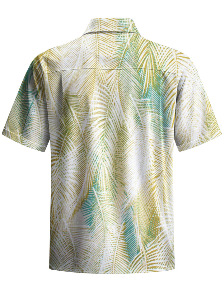 Alohadaddy® Hawaii Palm Leaf Art Print Chest Pocket Men&