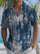 Alohadaddy® Vintage Stripe Art Print Chest Pocket Men's Short Sleeve Shirt Big & Tall