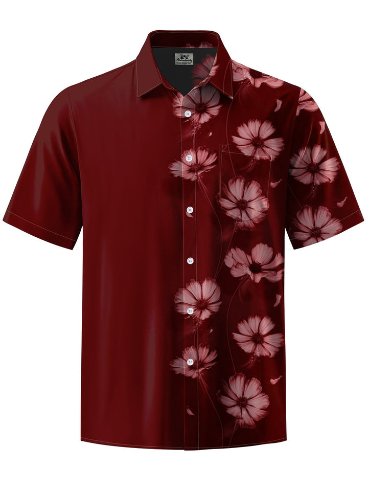Alohadaddy® Vintage Floral Print Art Pocket Stretch Men&