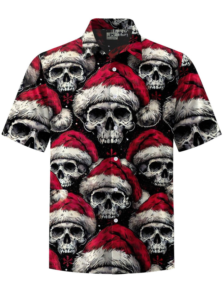 Alohadaddy® Holiday Christmas Skull Print Pocket Stretch Men&