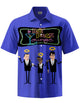 Alohadaddy® Casual Cartoon Atom Print Pocket Stretch Men's Short Sleeve Shirt Big & Tall