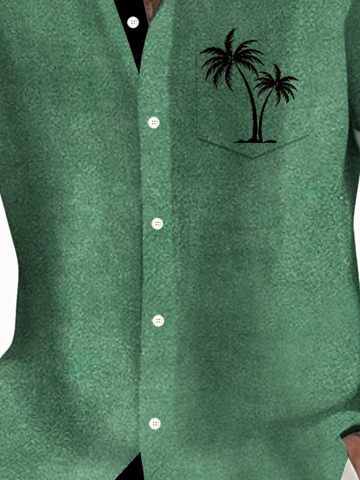 Alohadaddy Hawaiian Coconut Tree Washed Texture Print Men&