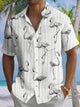 Alohadaddy Hawaiian Flamingo Print Art Button Cardigan Pockets Breathable Soft Long Large Size Short Sleeve Shirt