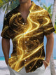 Alohadaddy® Casual Abstract Art Print Chest Pocket Moisture Wicking Oversized Hawaiian Shirt