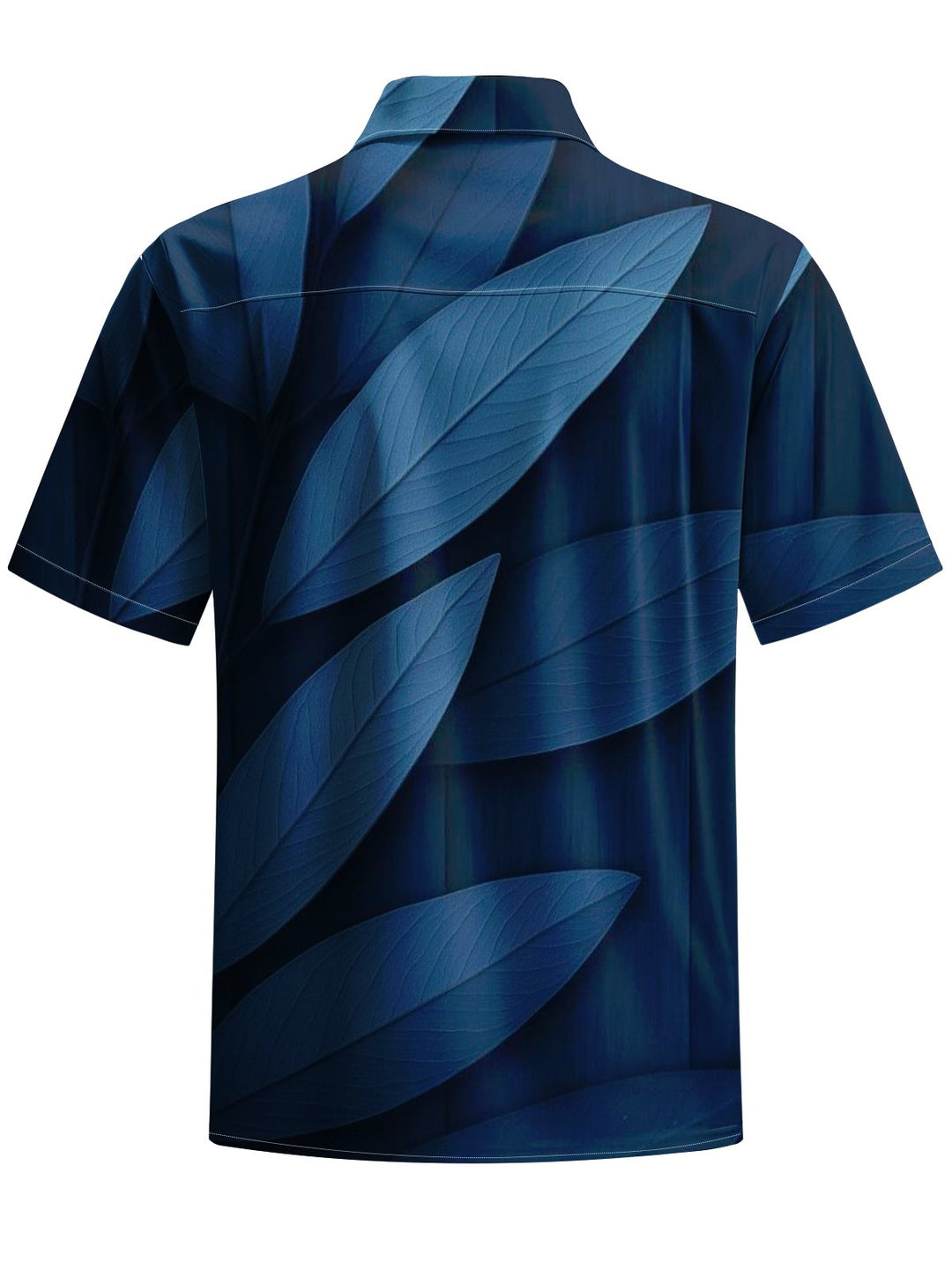 Alohadaddy® Casual Leaves Art Print Chest Pocket Mens Short Sleeve Shirt Big &amp; Tall
