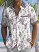 Alohadaddy® Hawaiian Flowers Art Print Moisture Wicking Chest Pocket Mens Short Sleeve Shirt Big & Tall