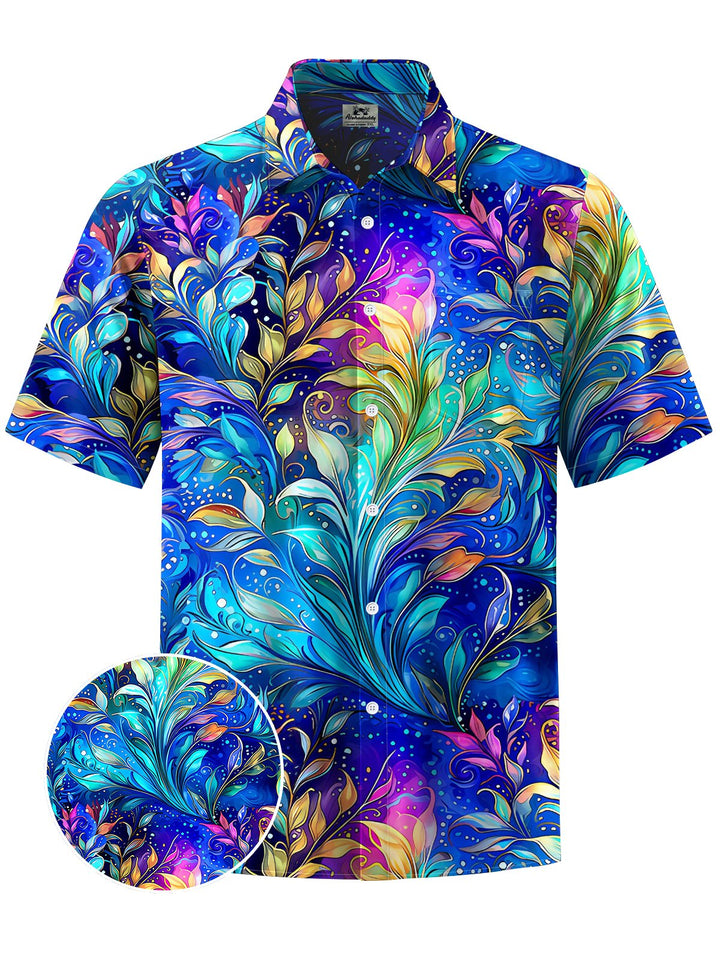 Alohadaddy® Casual Leaves Art Print Moisture Wicking Men&