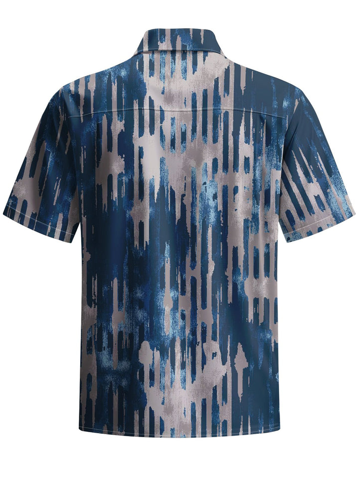 Alohadaddy® Vintage Stripe Art Print Chest Pocket Men&