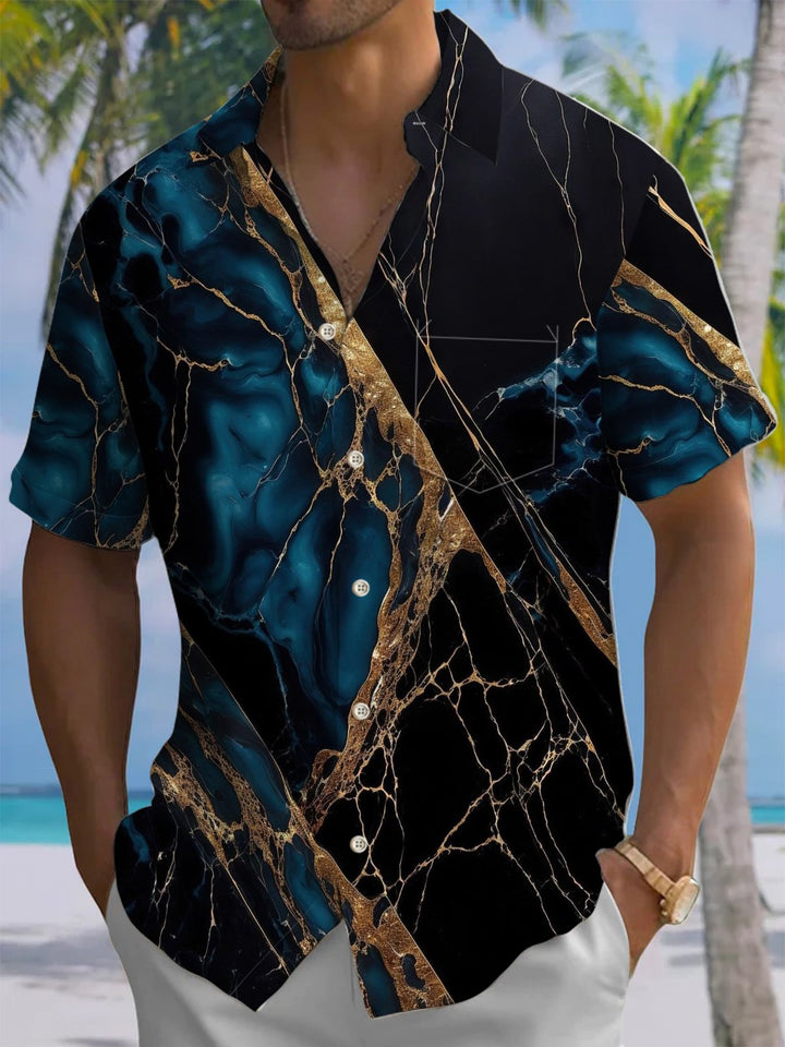 Alohadaddy® Vintage Marble Print Pocket Men&