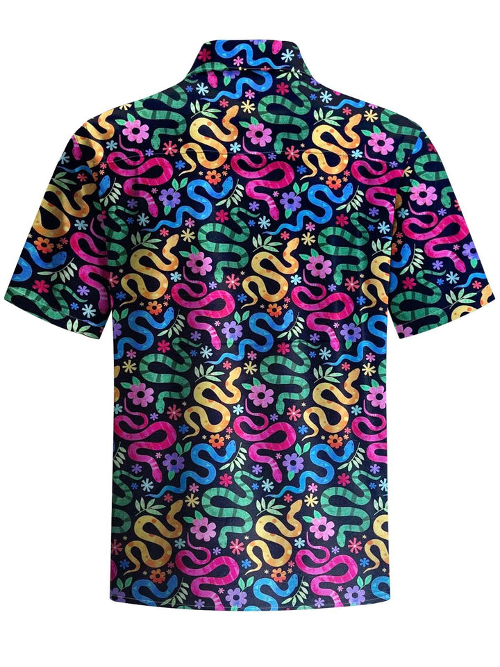 Alohadaddy® Casual Snake Print Art Pocket Elastic Men&