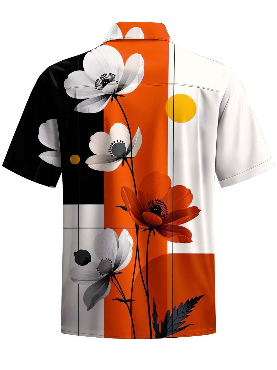 Alohadaddy® Vintage Geometric Floral Print Art Pocket Stretch Men&