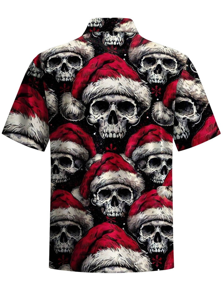 Alohadaddy® Holiday Christmas Skull Print Pocket Stretch Men&