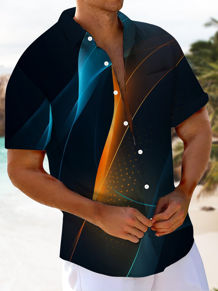 Alohadaddy® Casual Abstract Print Art Stretch Pocket Men&