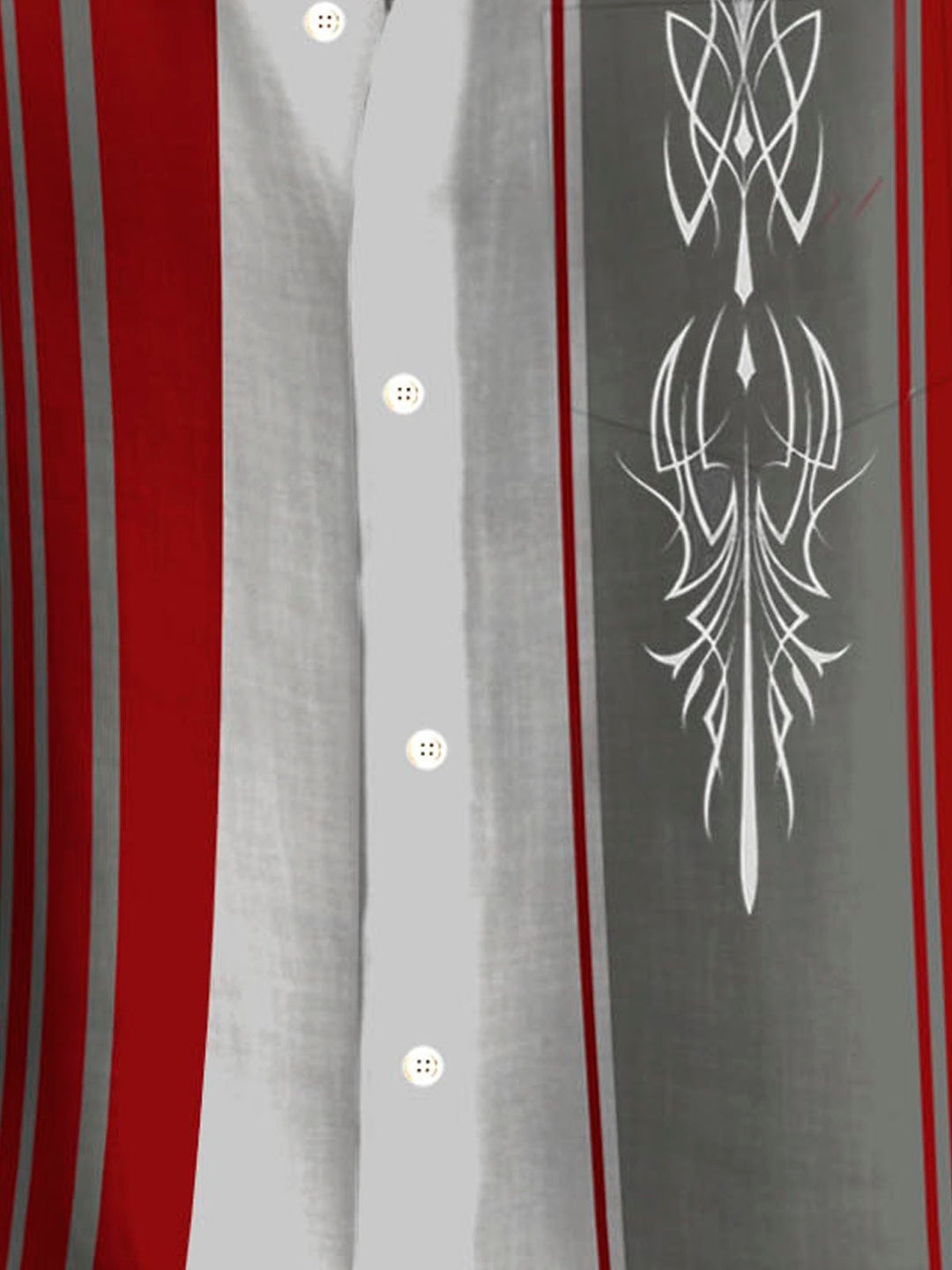 Camisa de manga corta con bolsillo abotonado y estampado 3D de rayas geométricas con diseño retro de bolos de Alohadaddy para hombre, talla grande y alta