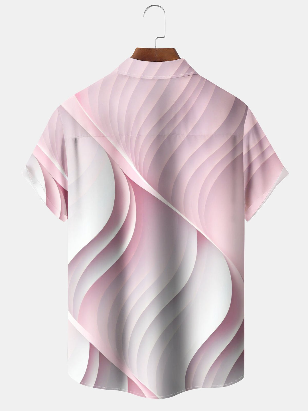 Alohadaddy® Casual Abstract Texture Print Chest Pocket Stretch Moisture Wicking Men&