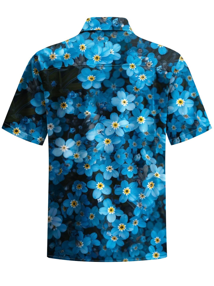 Alohadaddy® Hawaiian Floral Art Print Mens Wicking Short Sleeve Shirt Big &amp; Tall