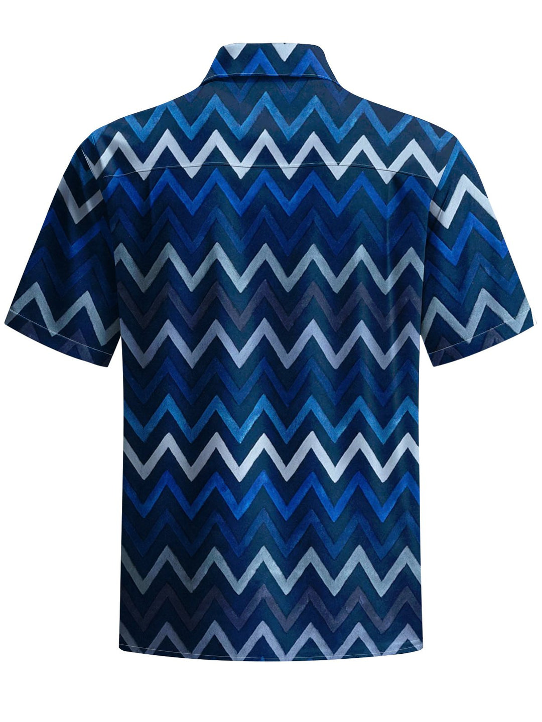 Alohadaddy® Casual Geometric Palm Tree Art Print Chest Pocket Mens Short Sleeve Shirt Big &amp; Tall