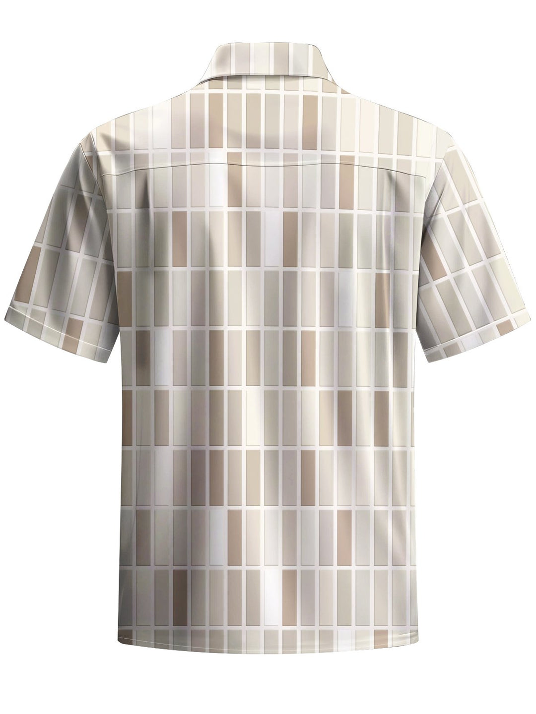 Alohadaddy® Casual Geometric Art Print Chest Pocket Men&
