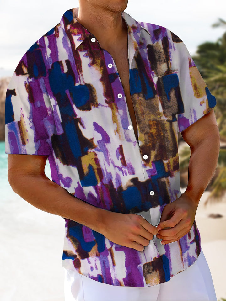 Alohadaddy® Retro Abstract Smudge Print Art Men&