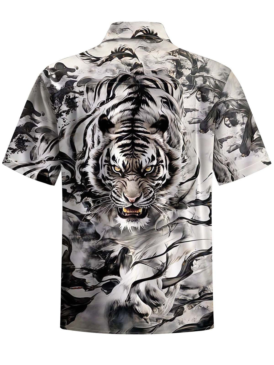 Alohadaddy® Casual Tiger Art Print Pocket Stretch Men&