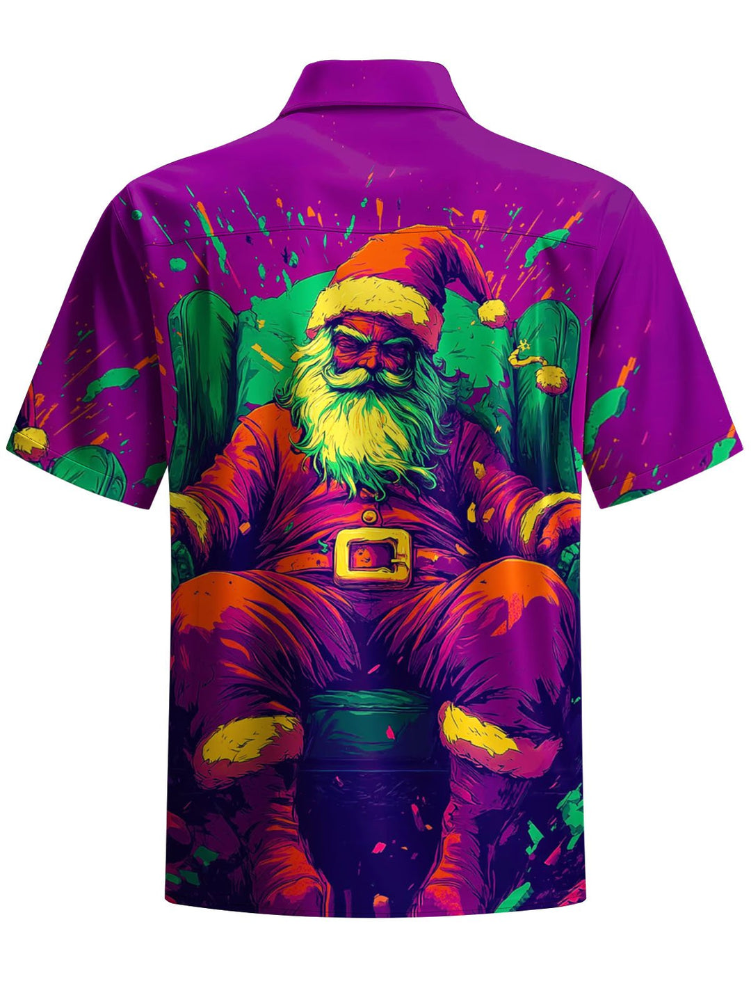 Alohadaddy® Holiday Santa Art Print Pocket Stretch Men&