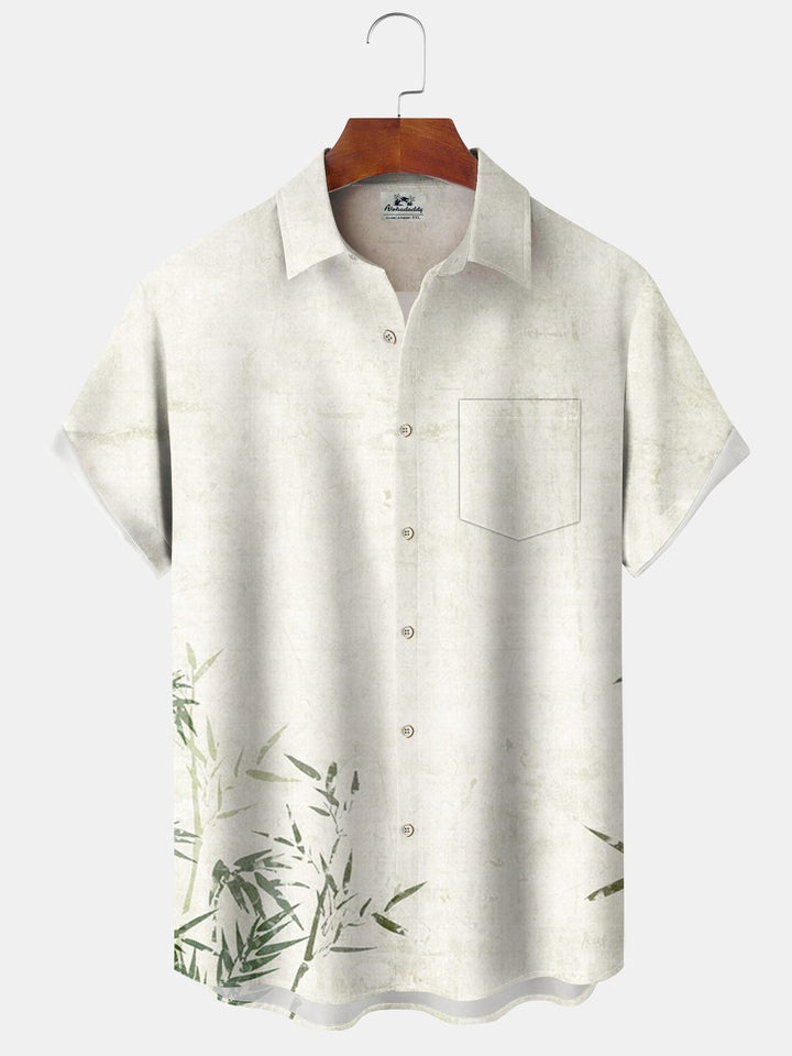 Alohadaddy® Casual Bamboo Pocket Button Stretch Men&