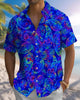 Alohadaddy® Men's Short-Sleeve Button-Down Shirt  Vintage Patterned Print with Pocket
