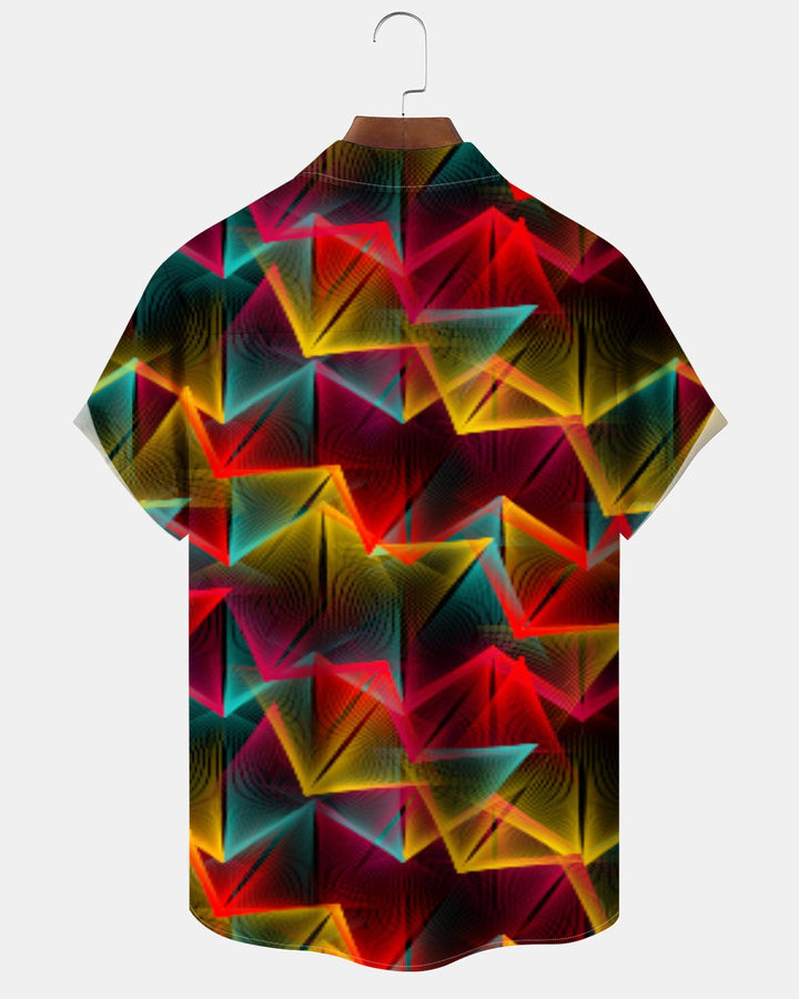 Alohadaddy® Casual Geometric Neon Print Men&