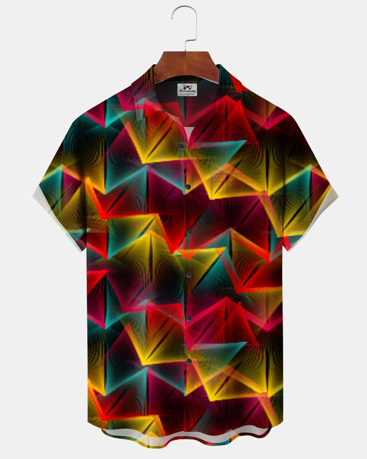 Alohadaddy® Casual Geometric Neon Print Men&