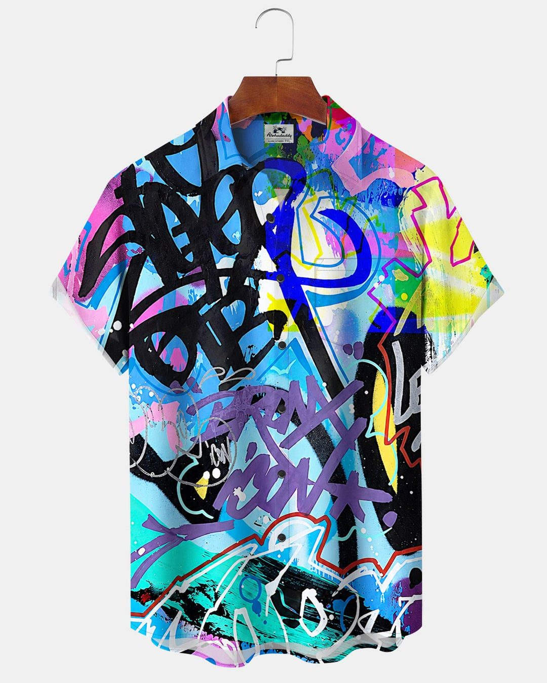 Alohadaddy® Retro Graffiti Abstract Art Letter Print Men&