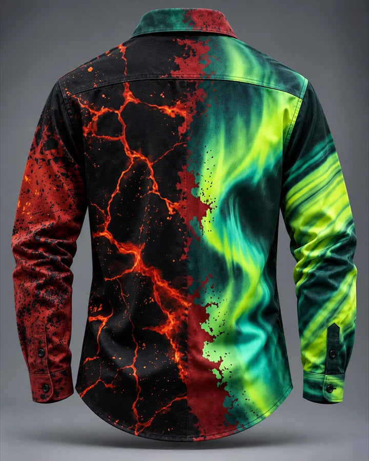 Alohadaddy® Casual Abstract Art Striped Print Men&
