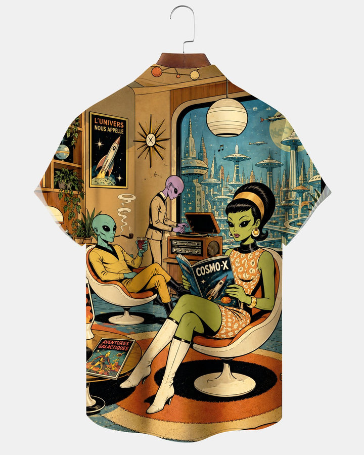 Alohadaddy® Retro Alien Space Room Print Men&
