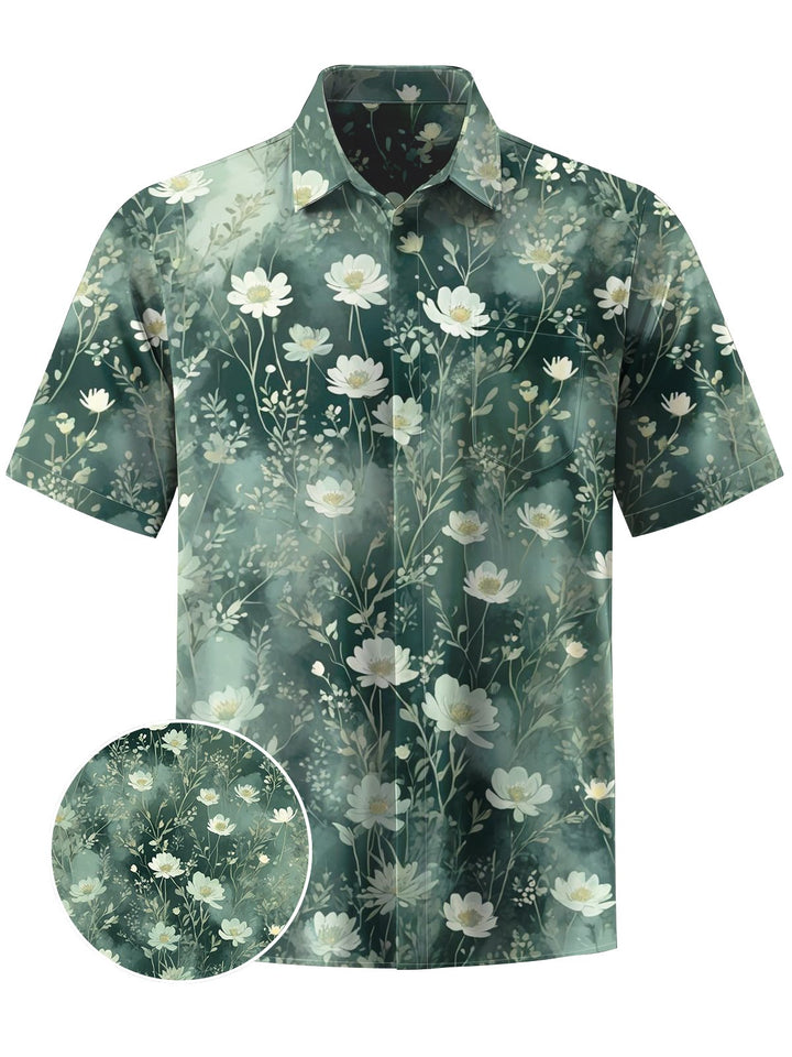 Alohadaddy® Hawaiian Floral Art Print Moisture Wicking Men&