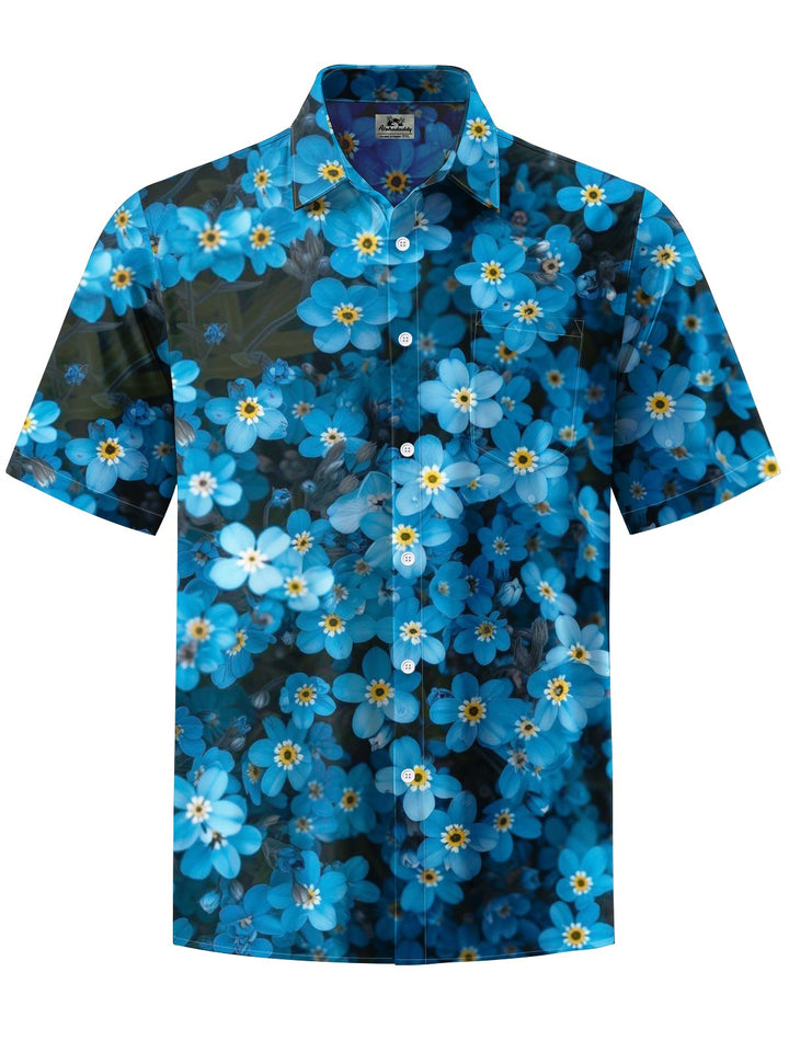 Alohadaddy® Hawaiian Floral Art Print Mens Wicking Short Sleeve Shirt Big &amp; Tall