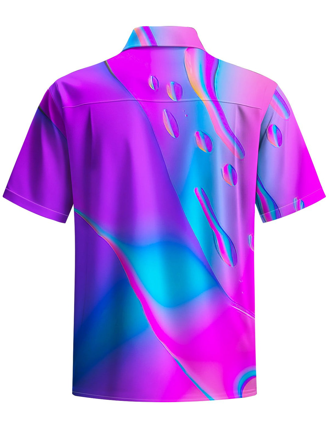 Alohadaddy® Hawaii Ombre Abstract Art Print Chest Pocket Mens Short Sleeve Shirts Big &amp; Tall